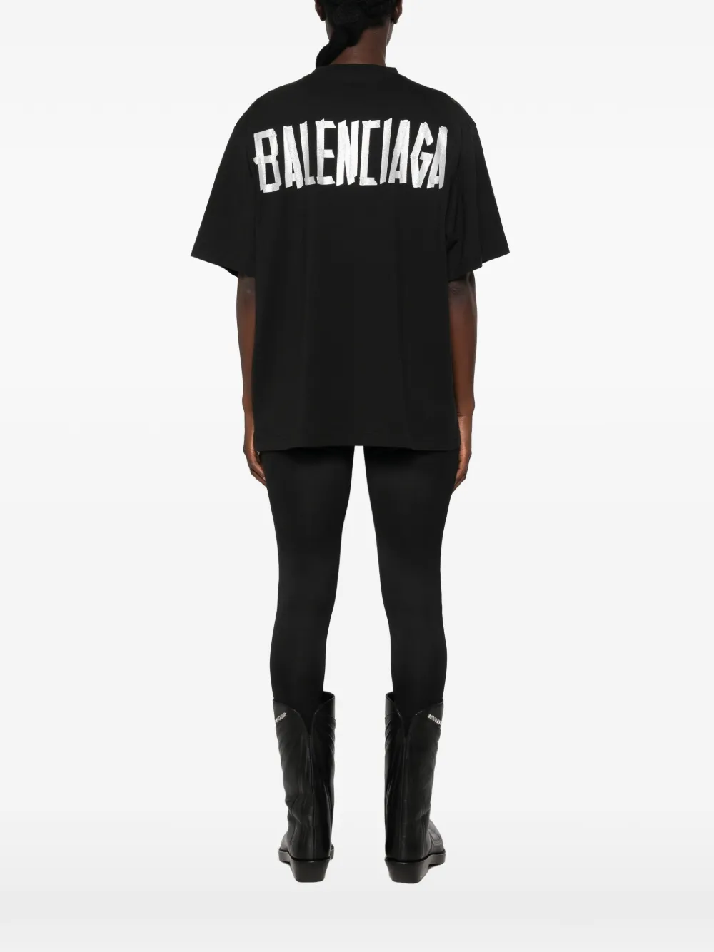 Balenciaga Gaffer T-shirt met logo-print Zwart