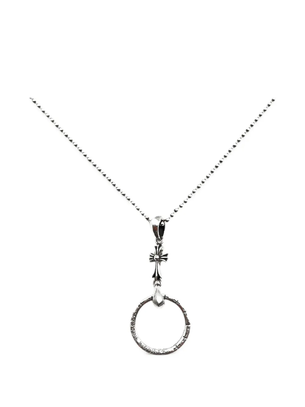Chrome Hearts Babyfat Cross loop necklace - Argento