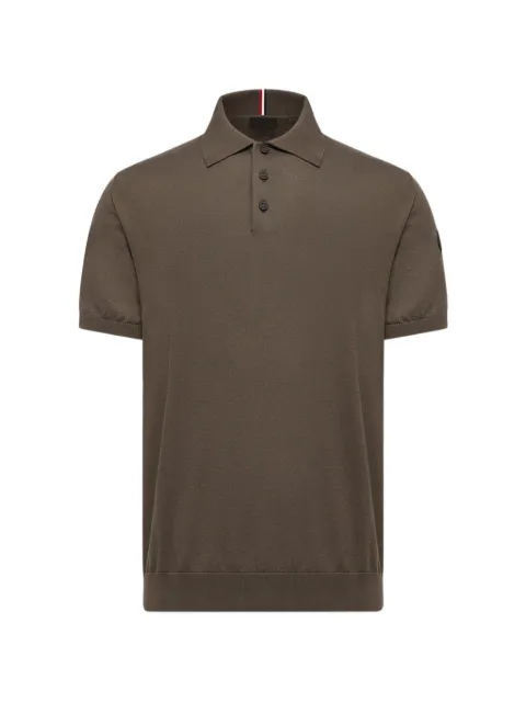 Moncler logo cotton knit polo