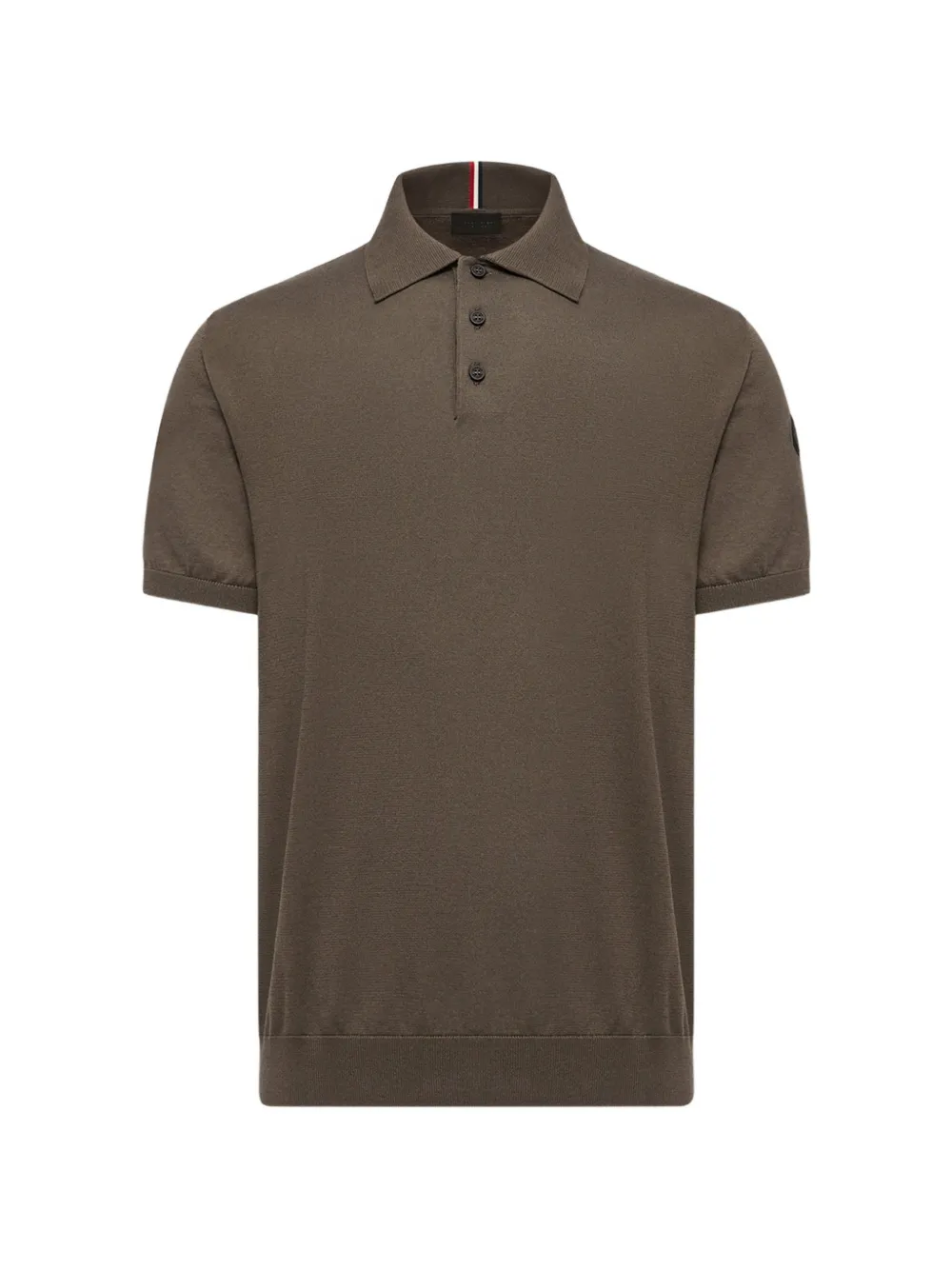 Moncler logo cotton knit polo Bruin