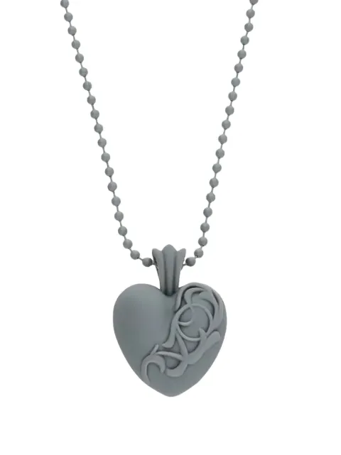 Chrome Hearts heart-pendant ball-chain necklace