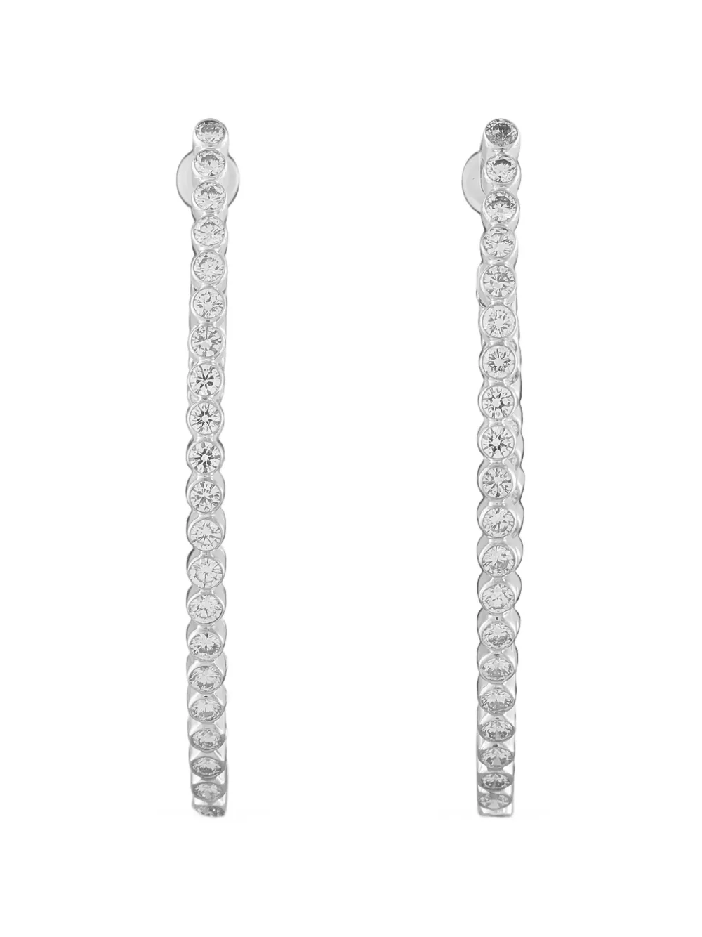 LB Exclusive Creolen mit Diamanten - Silber