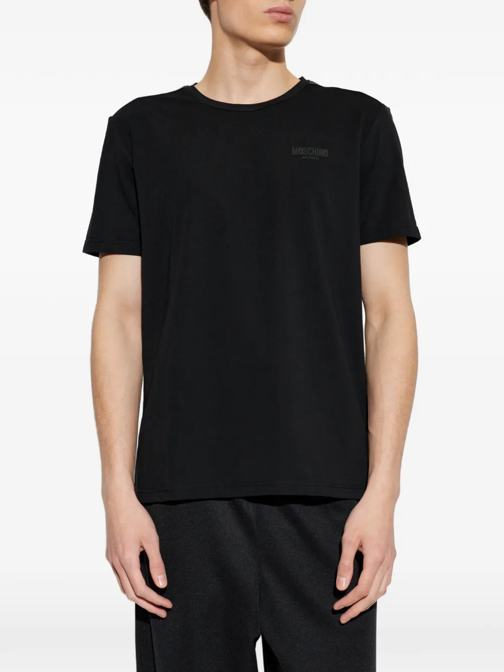 Moschino Twee T-shirts met logoprint Zwart
