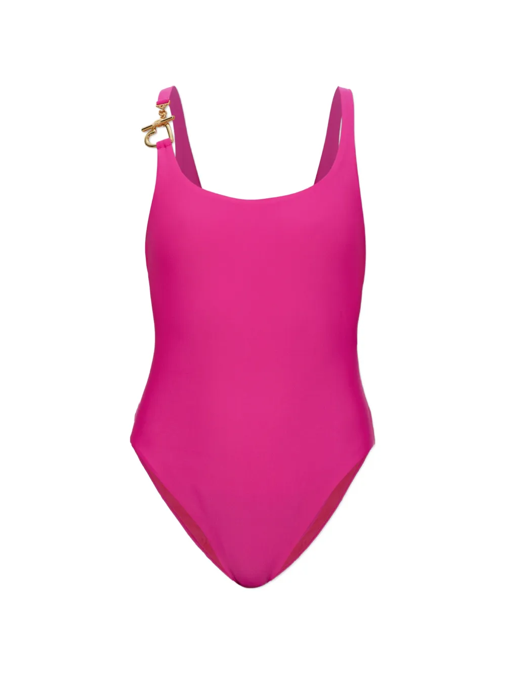 Moschino heart-motif toggle-detail swimsuit - Rosa