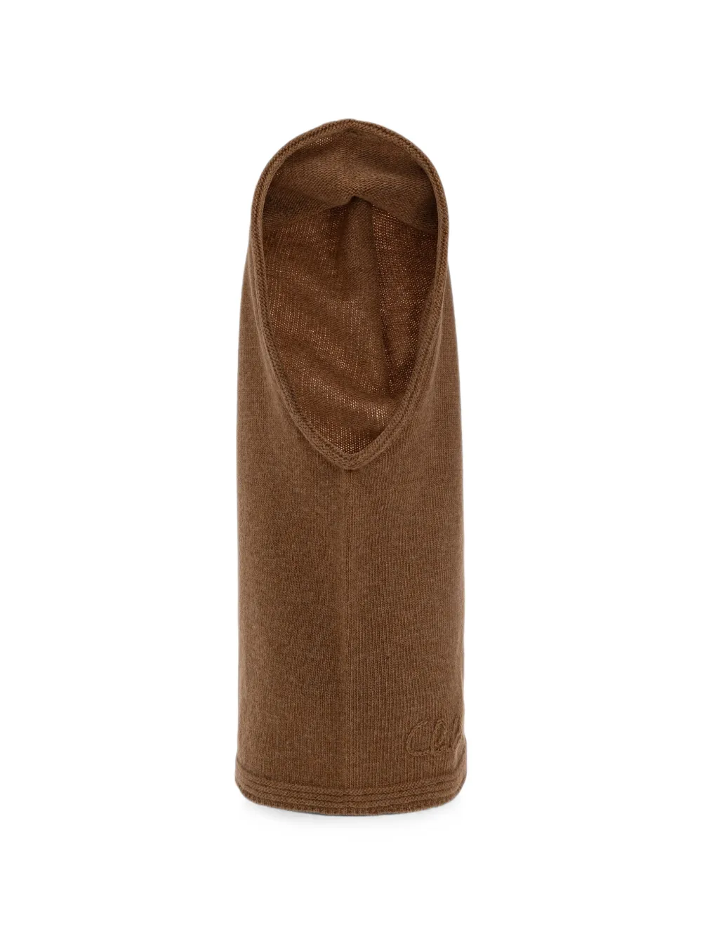 Chloé logo-embroidered wool neck warmer · One Size