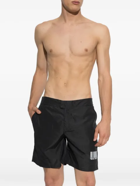 Moschino barcode-print swim shorts