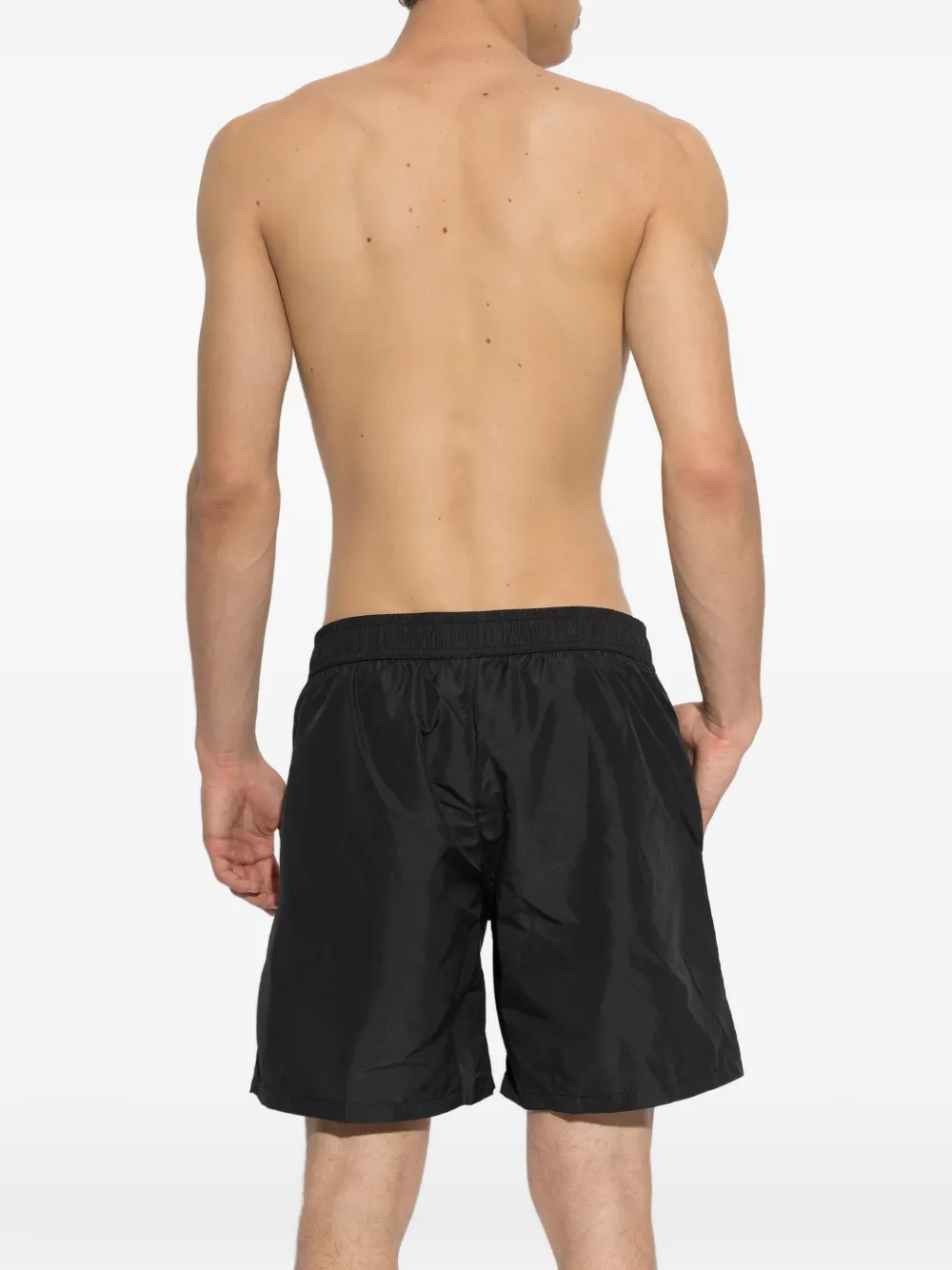 Moschino Zwembroek met streepjescode-print Zwart