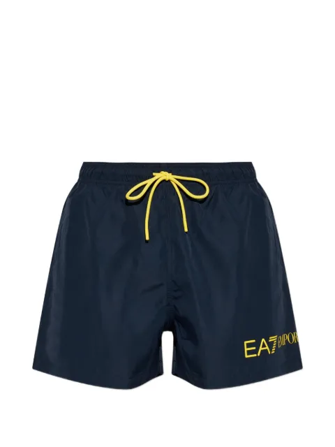 Ea7 Emporio Armani logo-print drawstring swim shorts