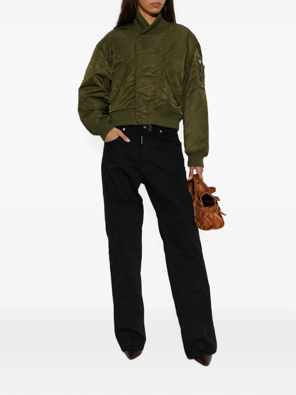 DSQUARED2 Aviator Wash 80's Kiodo bomberjack Groen