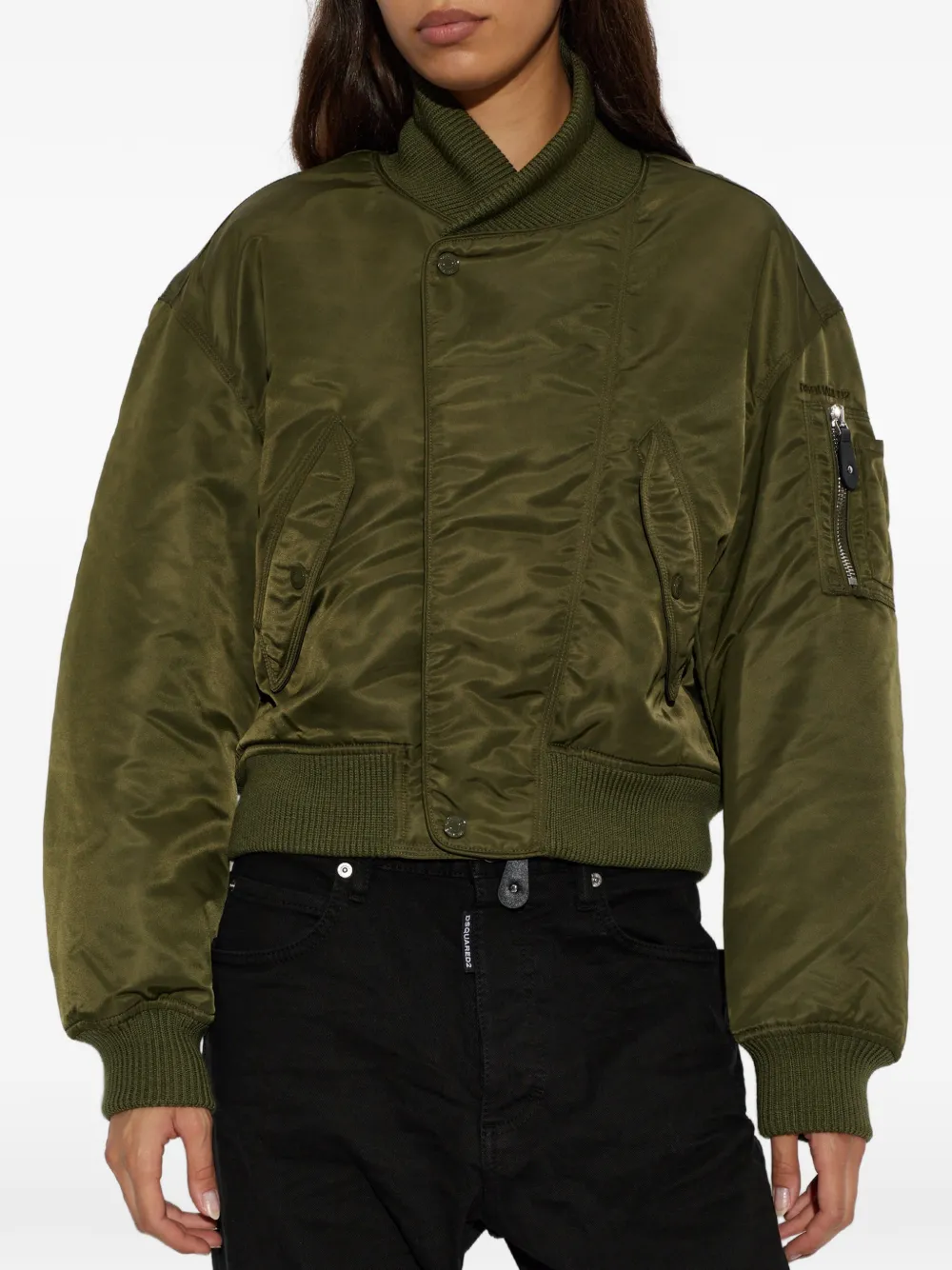 DSQUARED2 Aviator Wash 80's Kiodo bomberjack Groen