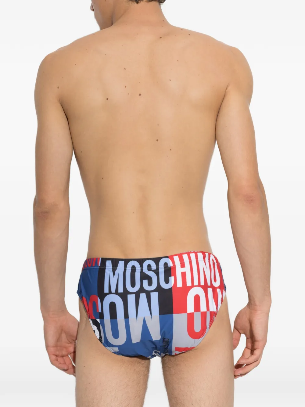 Moschino Zwembroek met logoprint Zwart