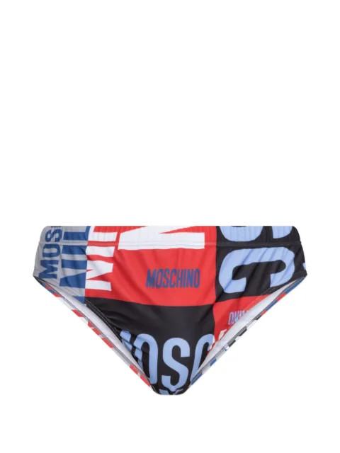 Moschino logo-print swim briefs