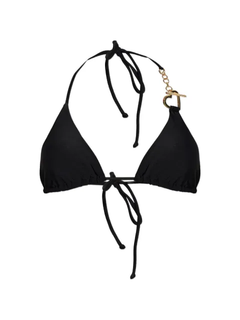 Moschino heart-motif chain-link bikini top