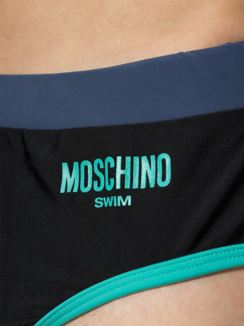 Moschino Zwembroek met logoprint Zwart