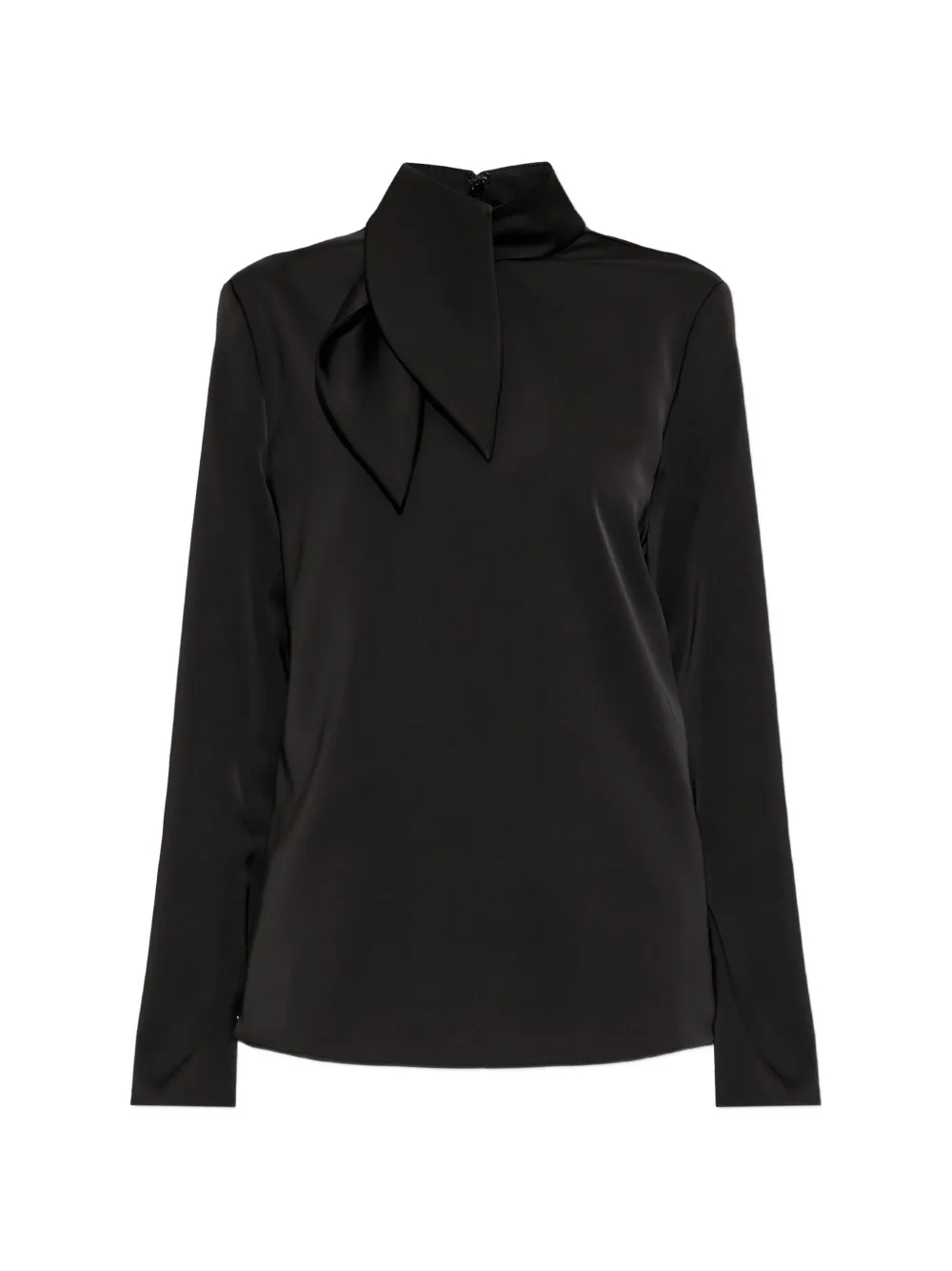 Emporio Armani satin pussy-bow top