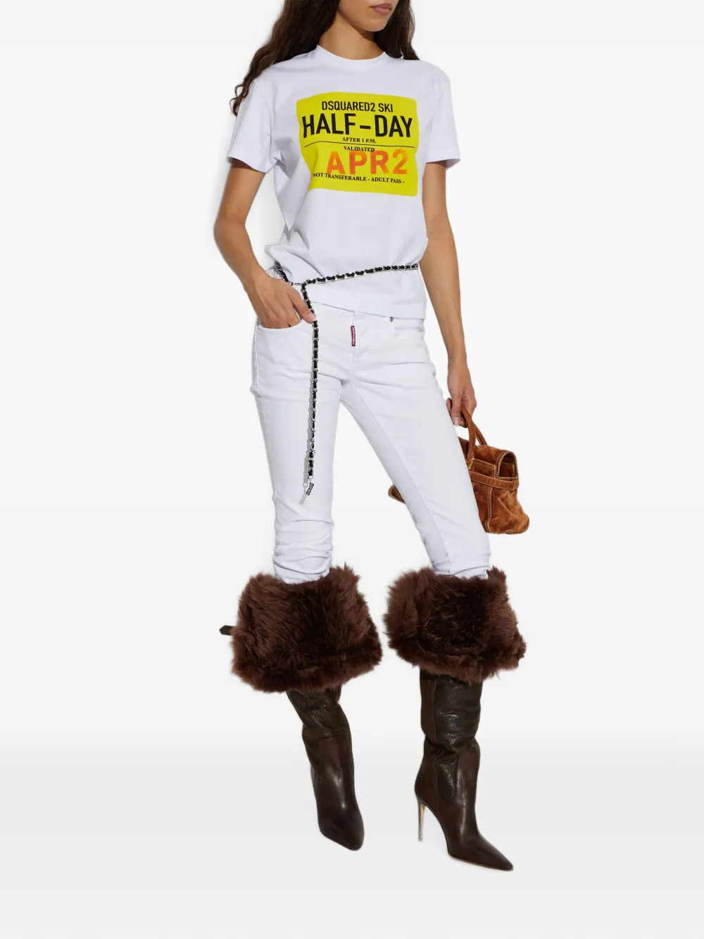 DSQUARED2 T-shirt met grafische print Wit