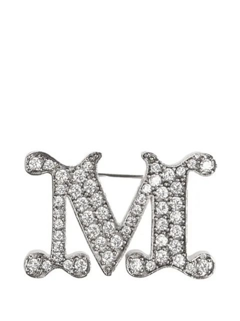 Max Mara Facella zirconia-embellished brooch