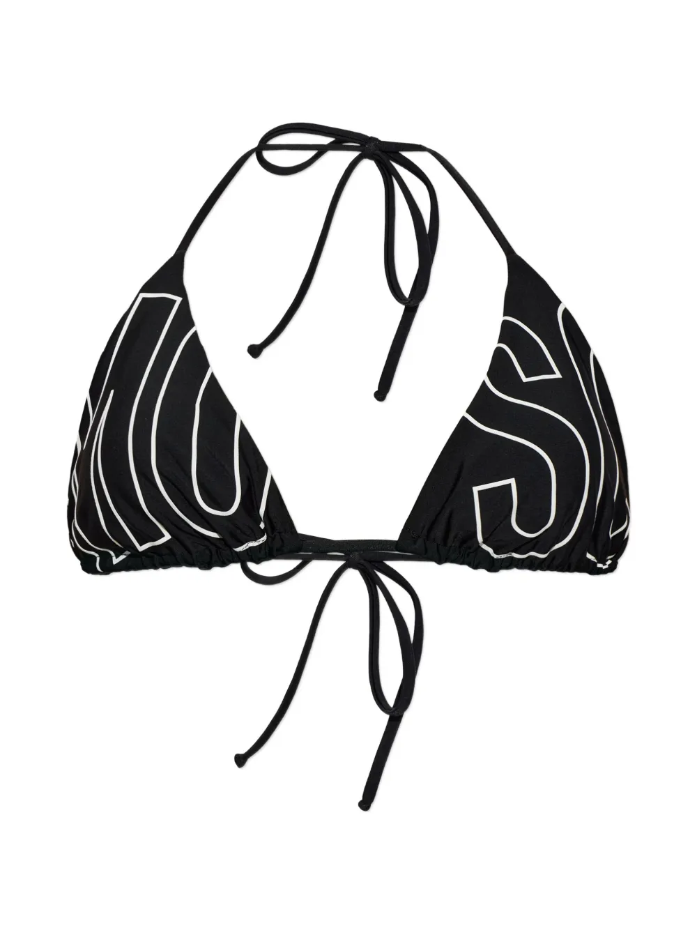 Moschino printed triangle bikini top - Nero