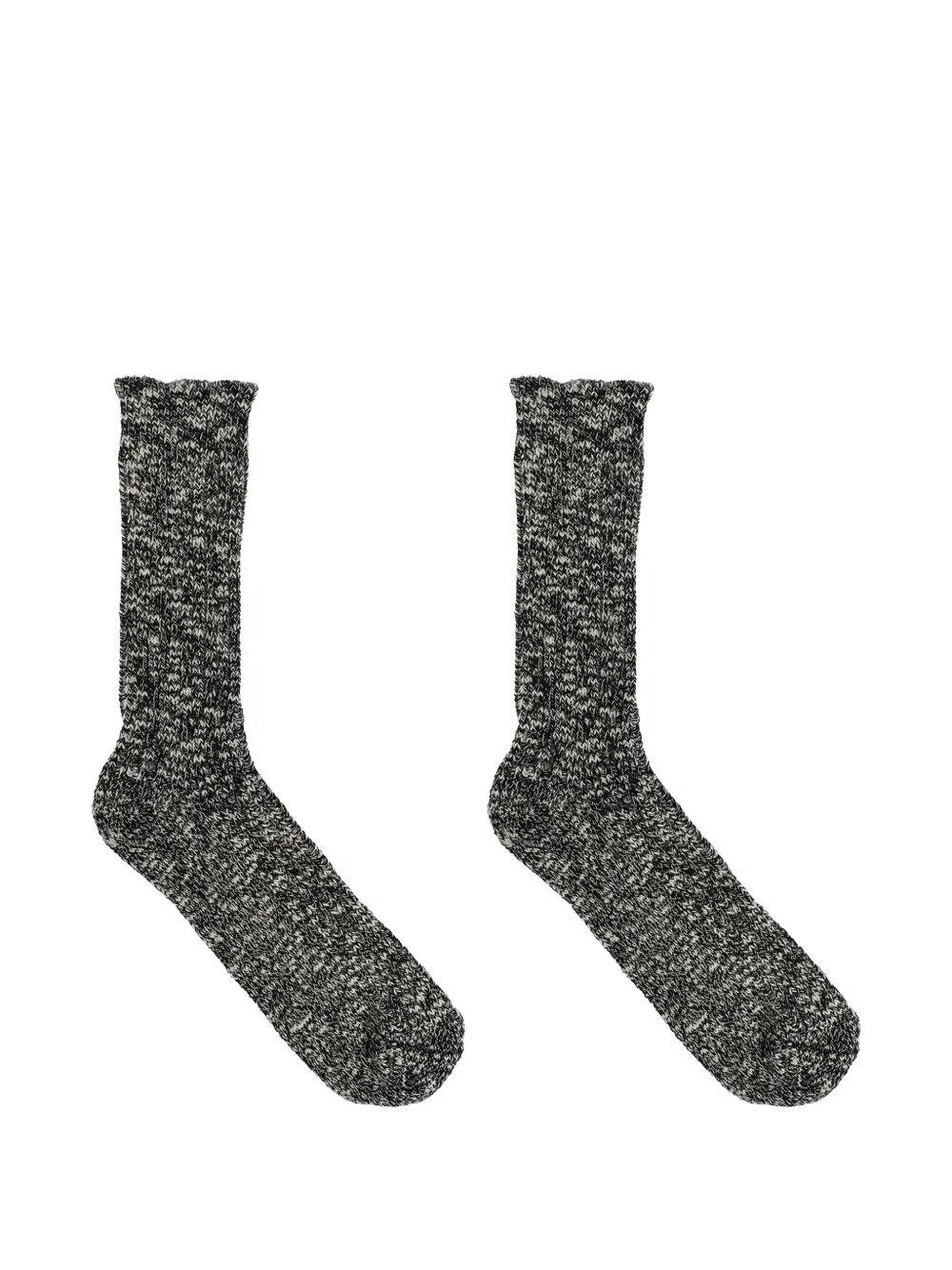 Birkenstock ribbed-knit marled-effect socks - Nero