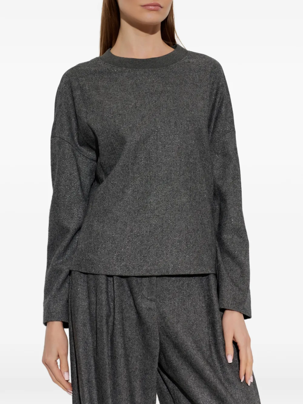 Emporio Armani Top met lurex-draad Grijs