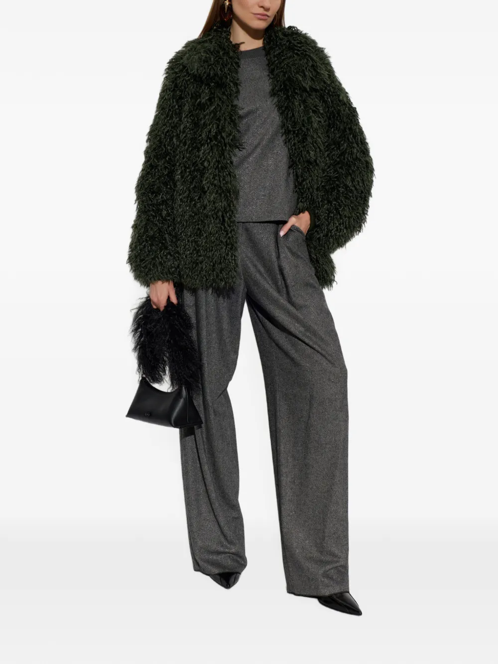 Emporio Armani Top met lurex-draad Grijs