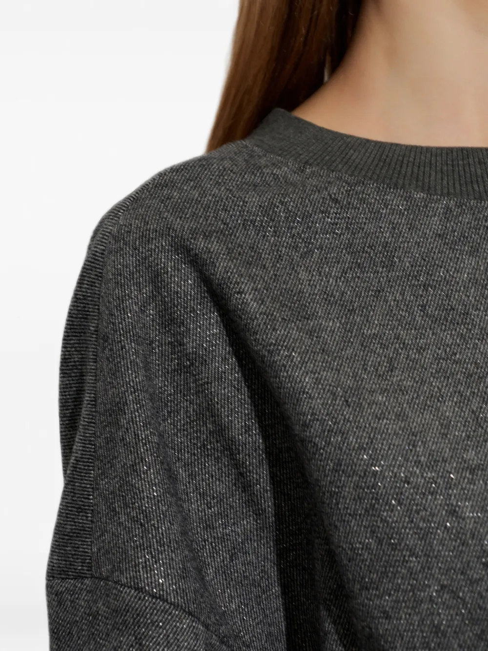 Emporio Armani Top met lurex-draad Grijs