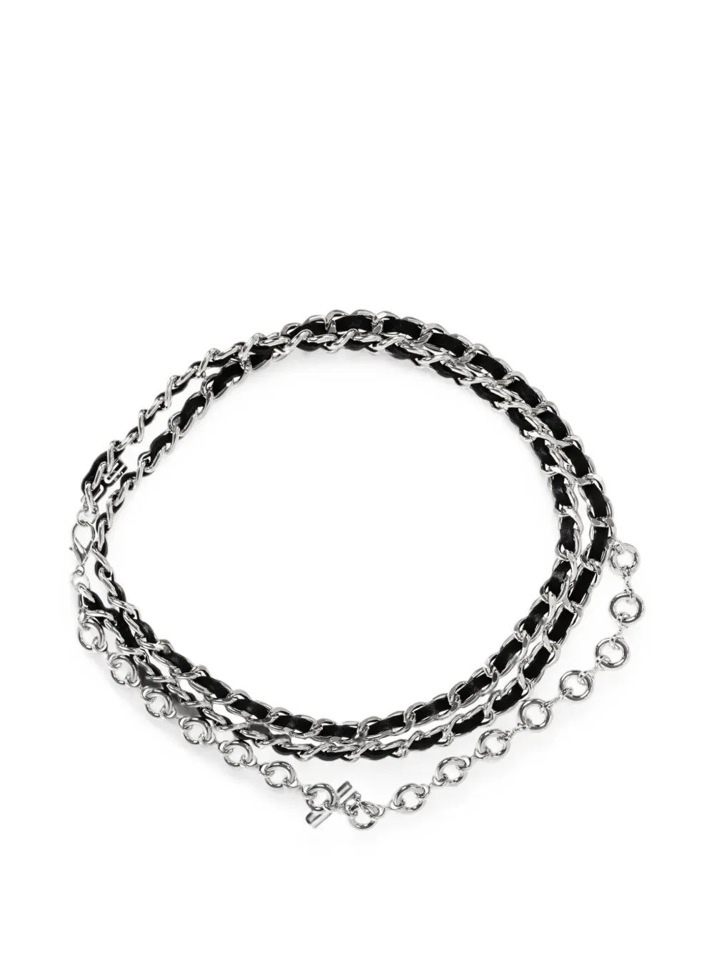 Gestuz Gzzinnia logo-plaque chain belt - Argento