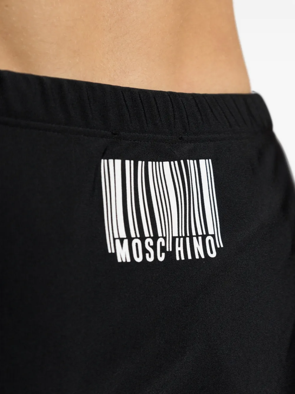 Moschino Zwembroek met logoprint Zwart