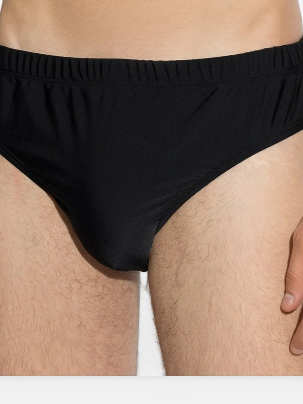 Moschino Zwembroek met logoprint Zwart