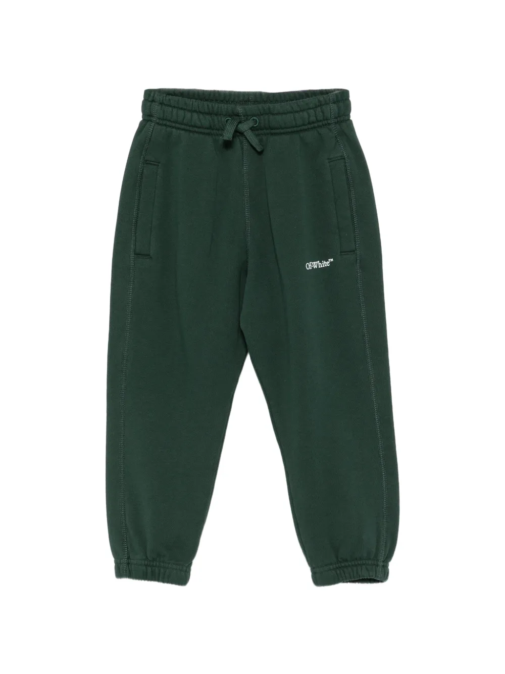 Off-White Kids logo-print track pants - Verde