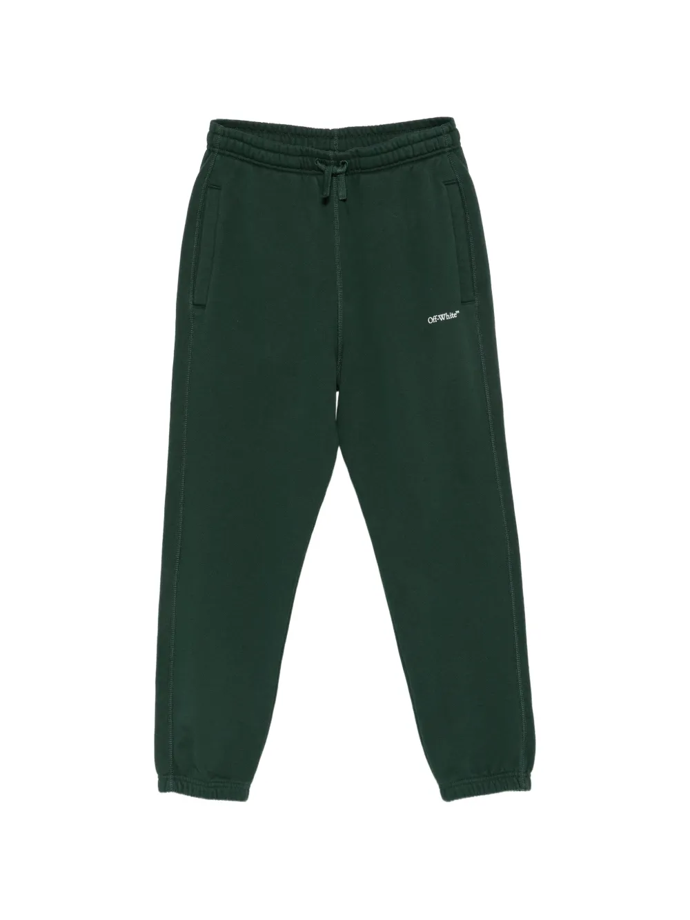 Off-White Kids Bookish logo-print track pants - Verde