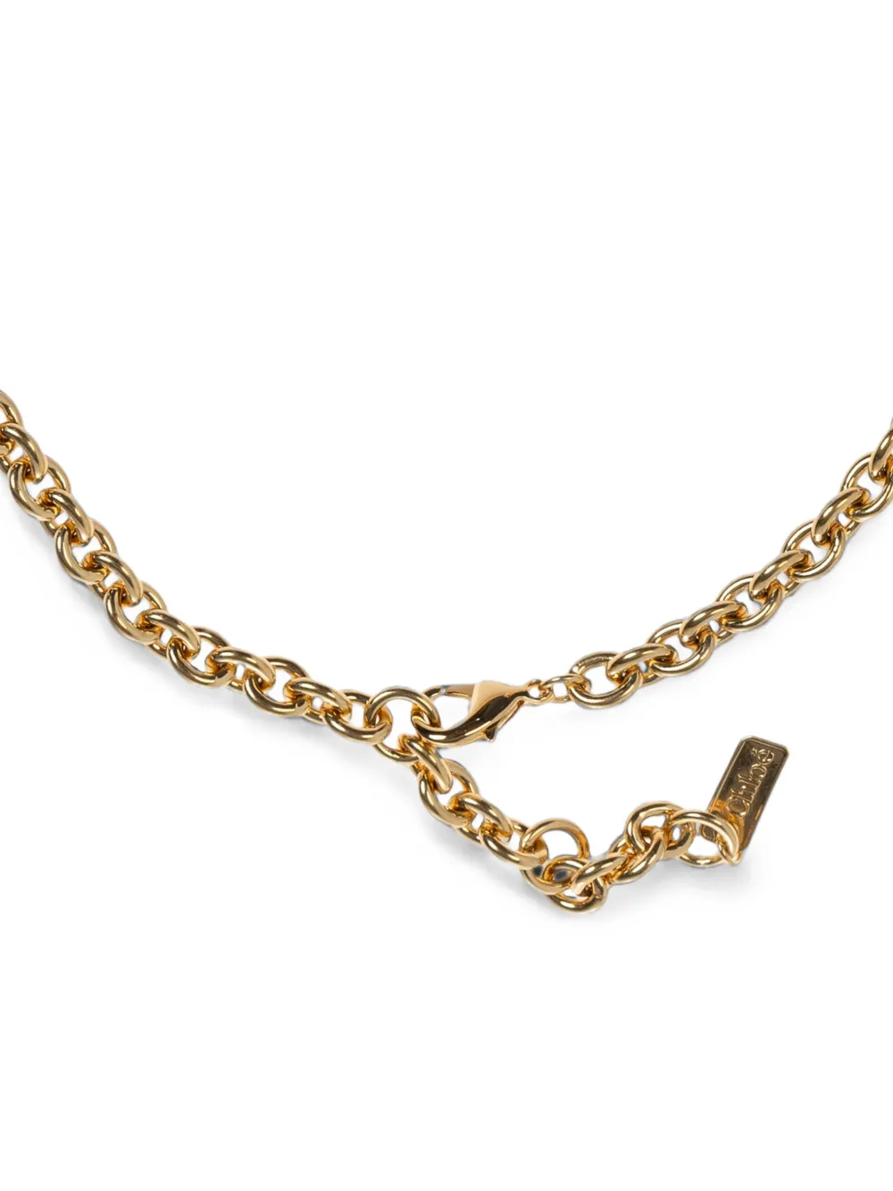 Chloé Bloomcraft Floral-print Ceramic Necklace in Gold, view 4