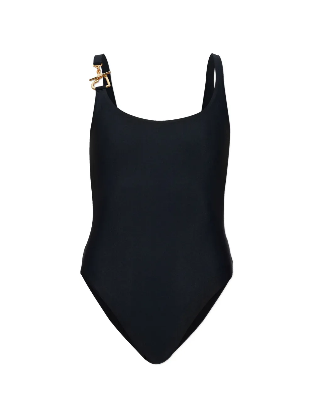 Moschino heart-motif charm-detail one-piece swimsuit - Nero