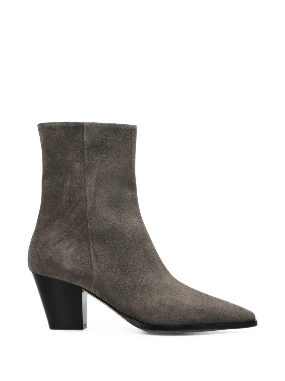 Aeyde Hedvig Suede Ankle Boots In Gray