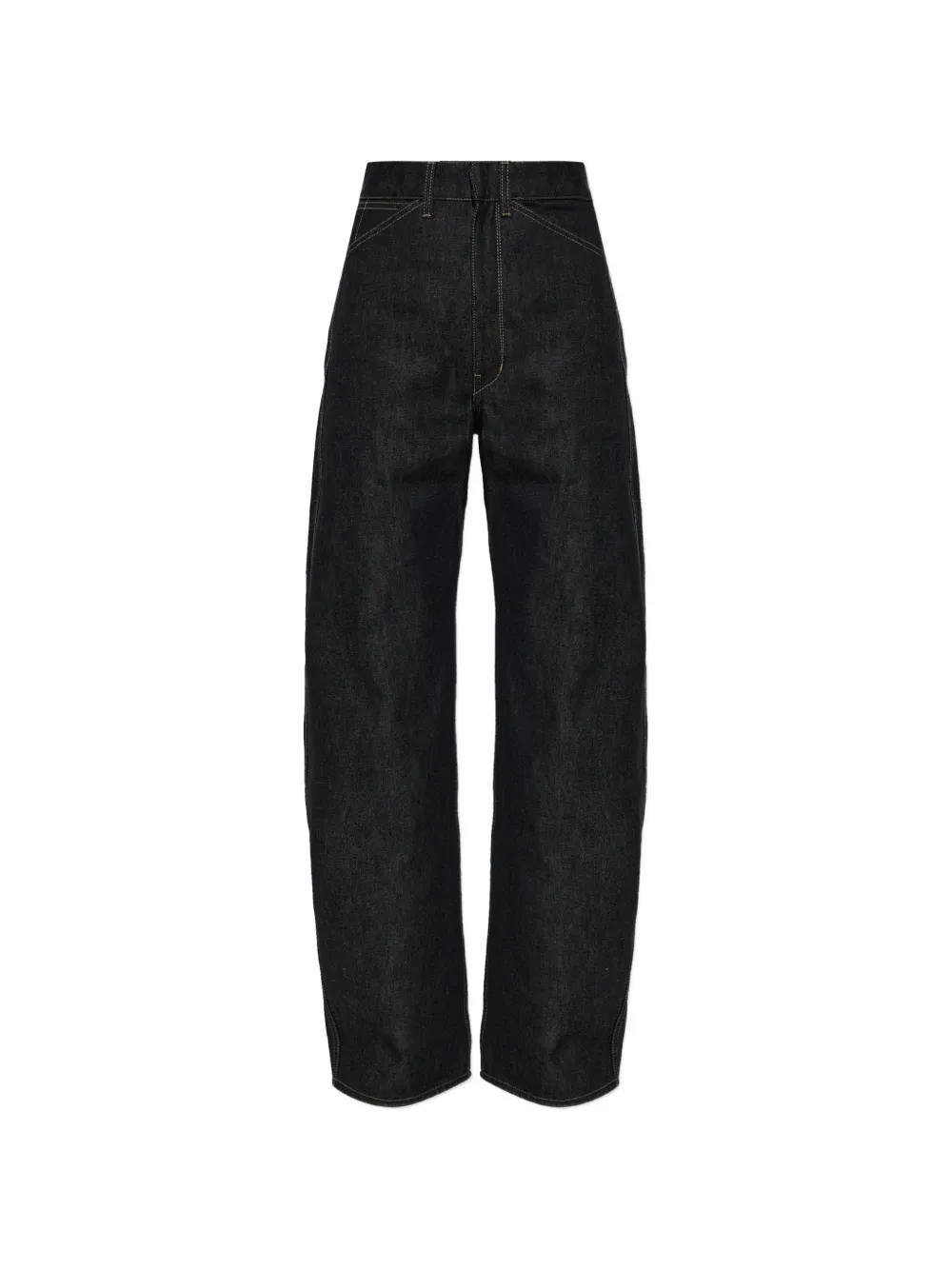 LEMAIRE high-waisted contrast-stitch jeans - Blu
