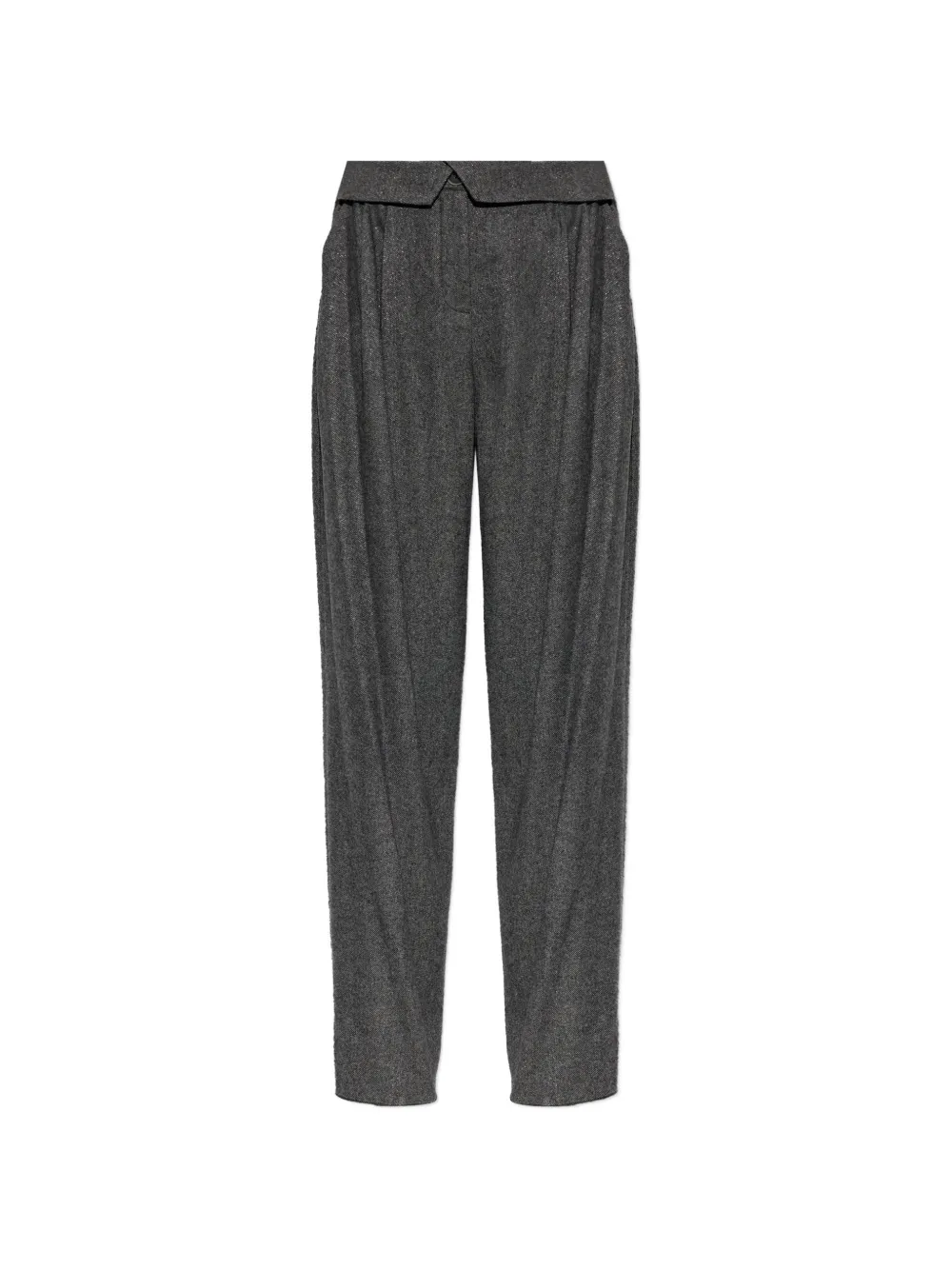 Emporio Armani Lurex-thread pleated trousers