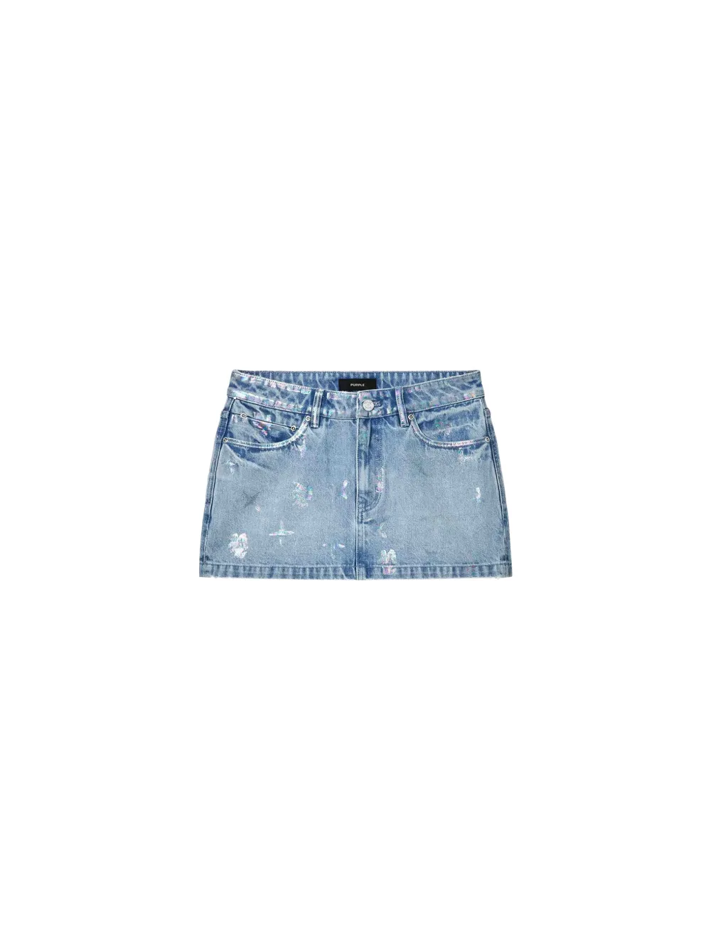 Purple Brand Mini-rok met monogram Blauw