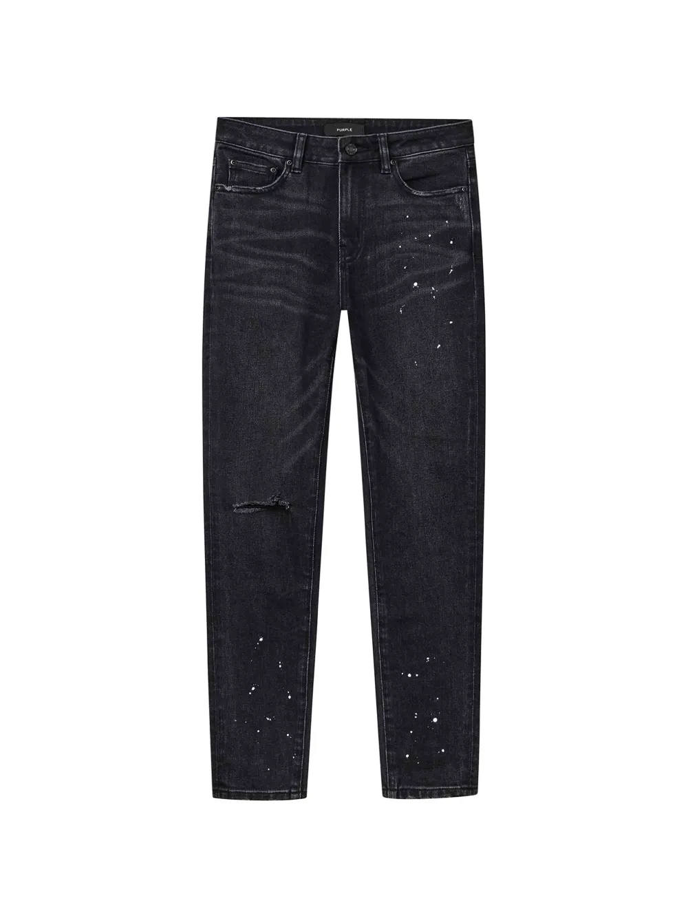 Purple Brand paint-splatter skinny jeans - Nero
