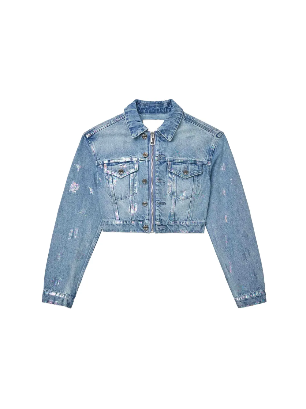 Purple Brand Cropped jack Blauw