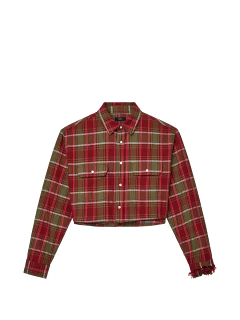 Purple Brand cropped plaid shirt