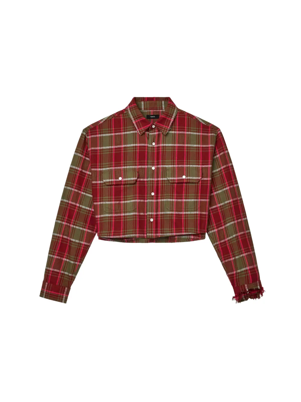 Purple Brand Cropped geruite blouse Rood