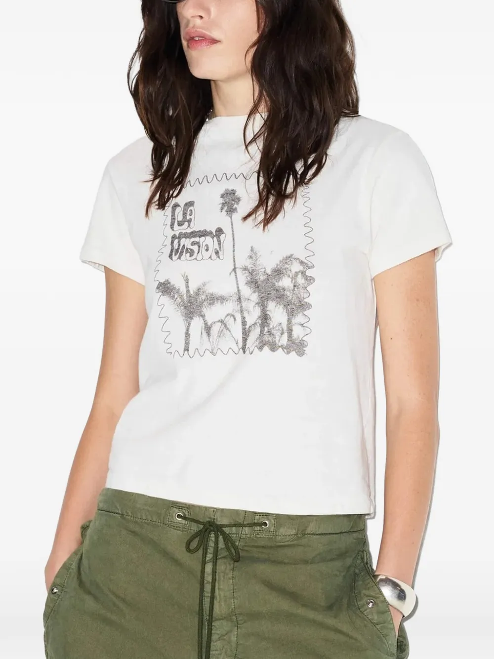 RE DONE LA Vision graphic-print t-shirt Wit