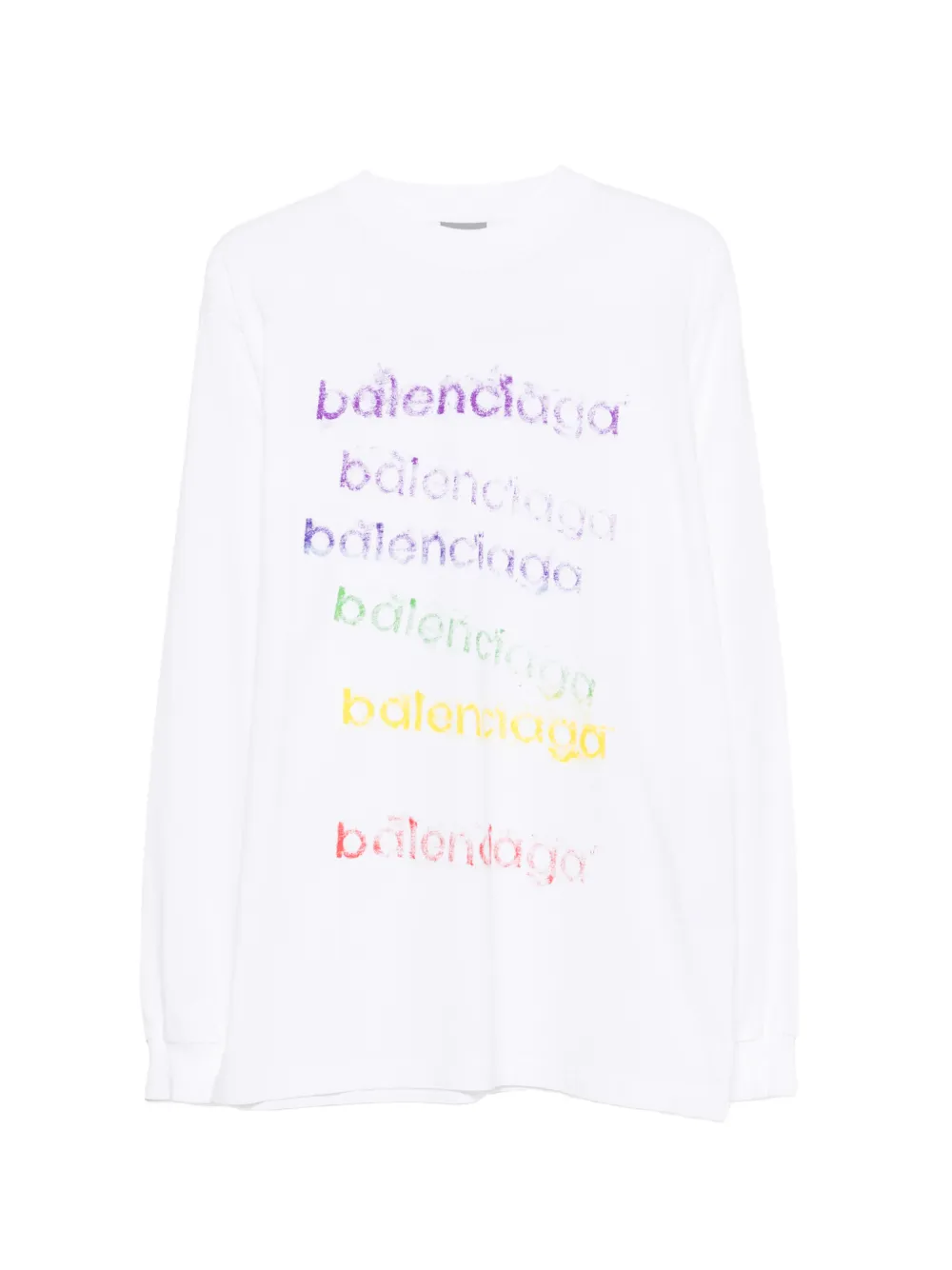 Balenciaga logo-print long-sleeve T-shirt