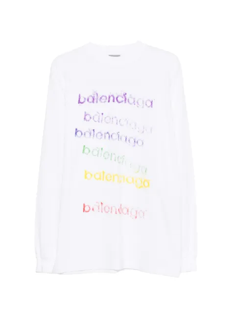 Balenciaga logo-print long-sleeve T-shirt