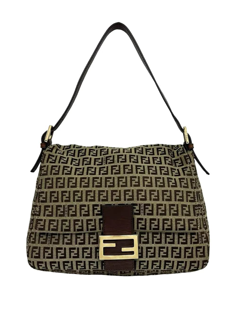 Fendi Pre-Owned 2000-2010 Zucchino Canvas Mamma Forever shoulder bag - Marrone
