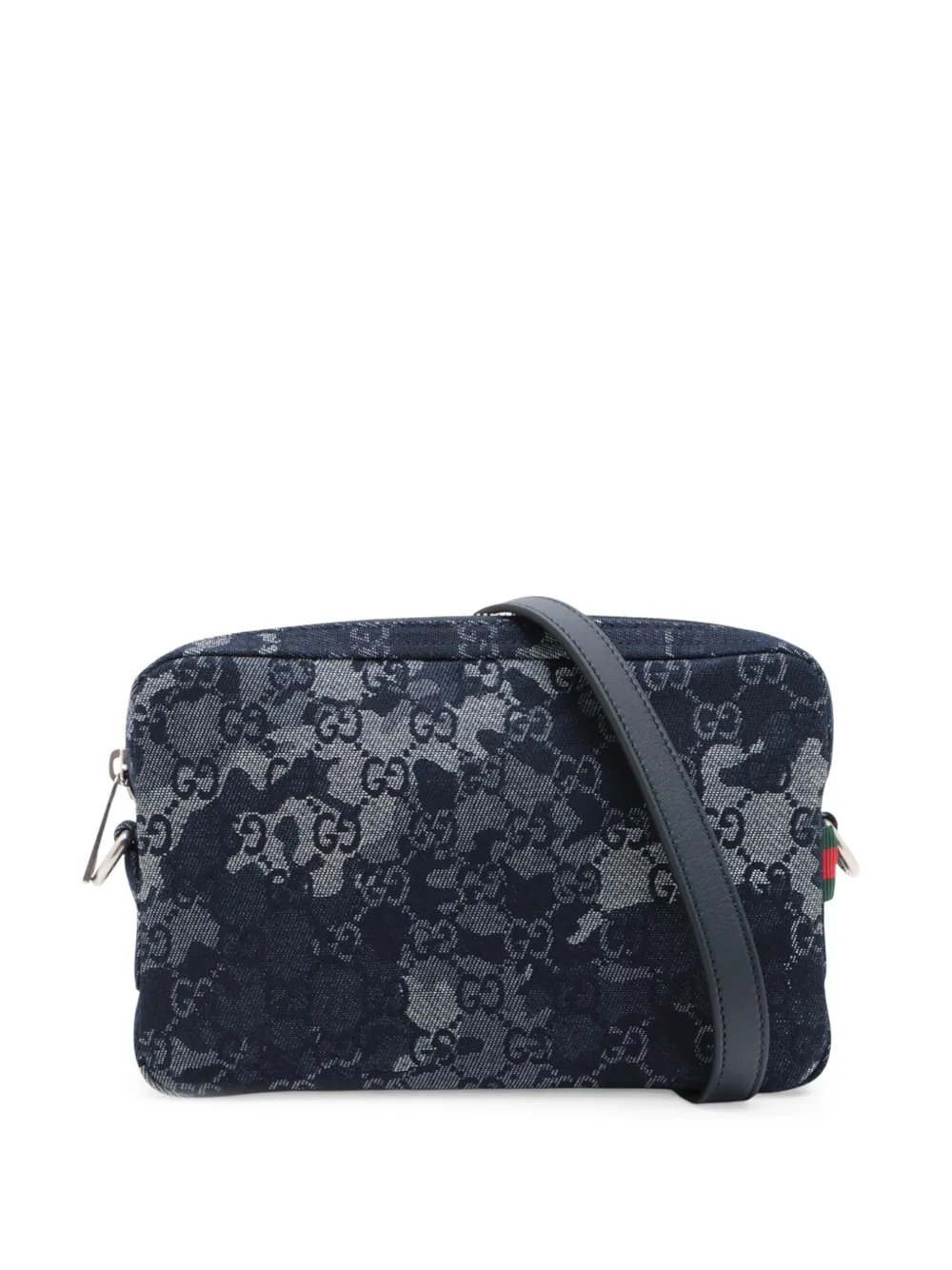 Gucci Pre-Owned 2016-2026 Small GG Denim Camouflage Crossbody shoulder bag - Blu