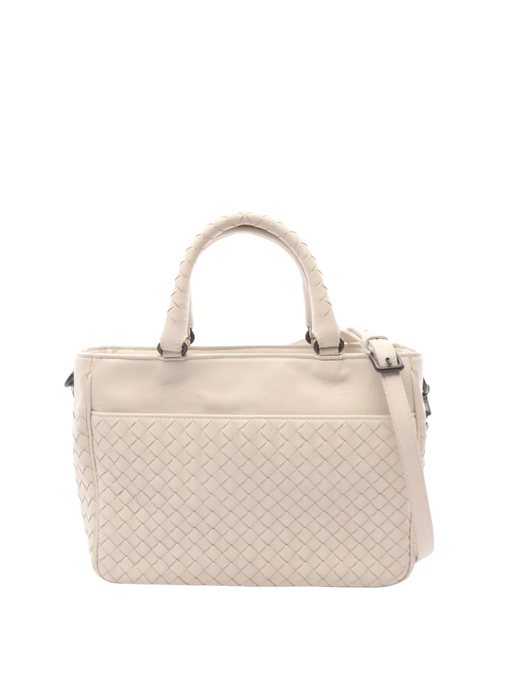 Bottega Veneta Pre-Owned 2012-2026 Intrecciato satchel - Bianco