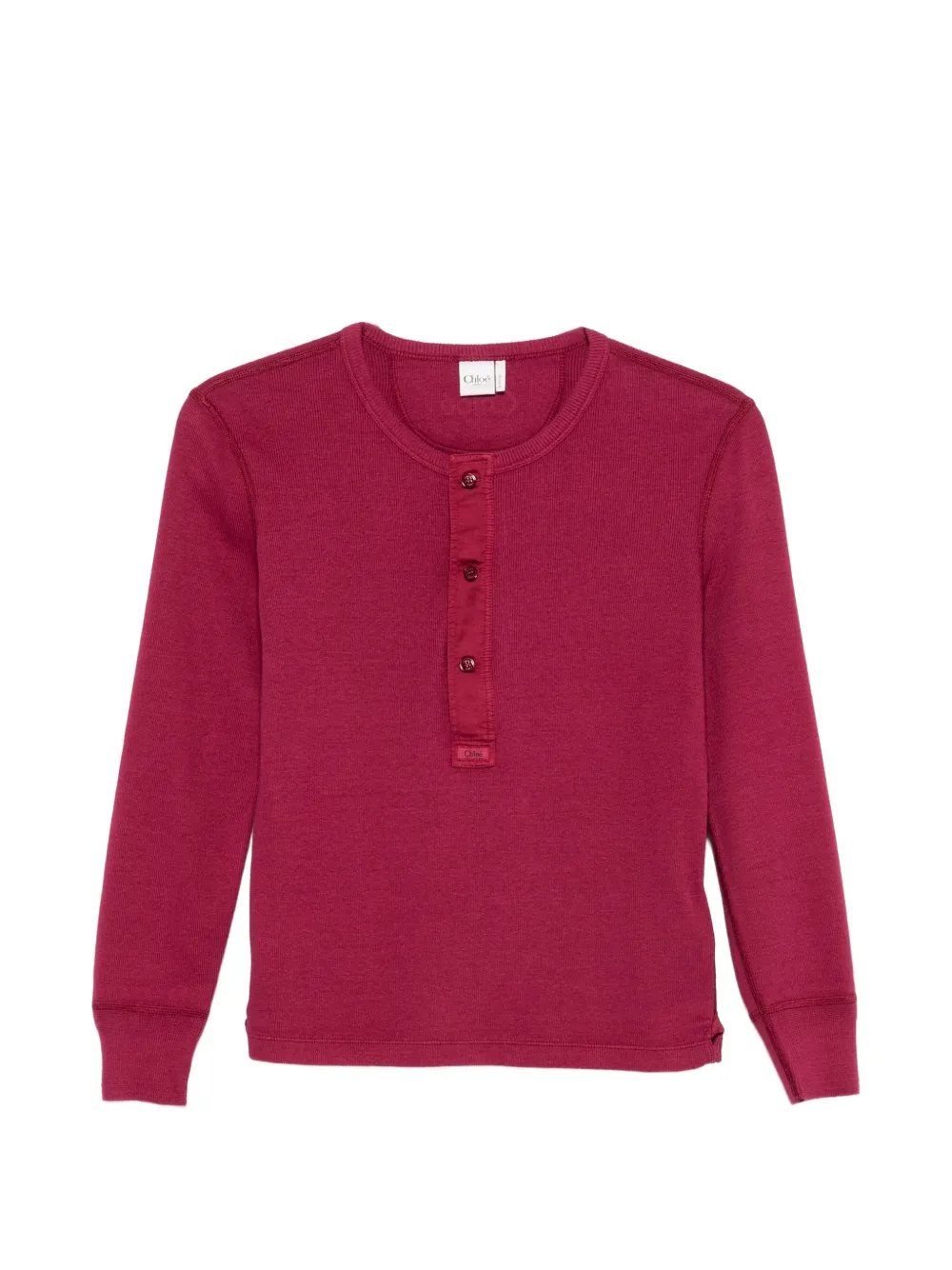 Chloé button-placket long-sleeve top