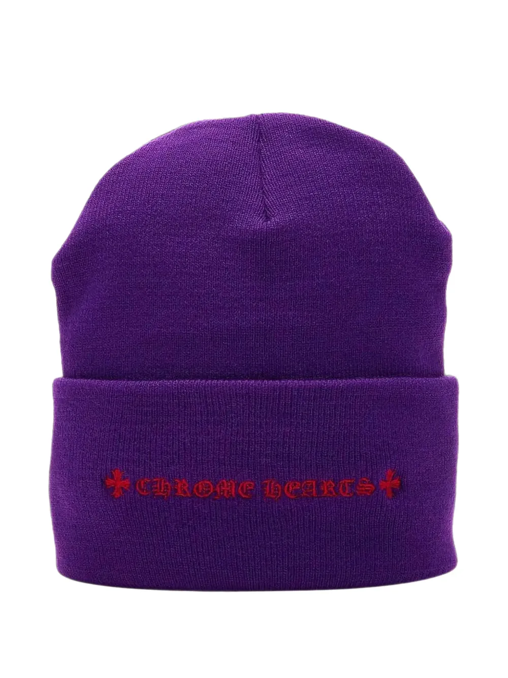 Chrome Hearts Triple Cross beanie hat - Viola