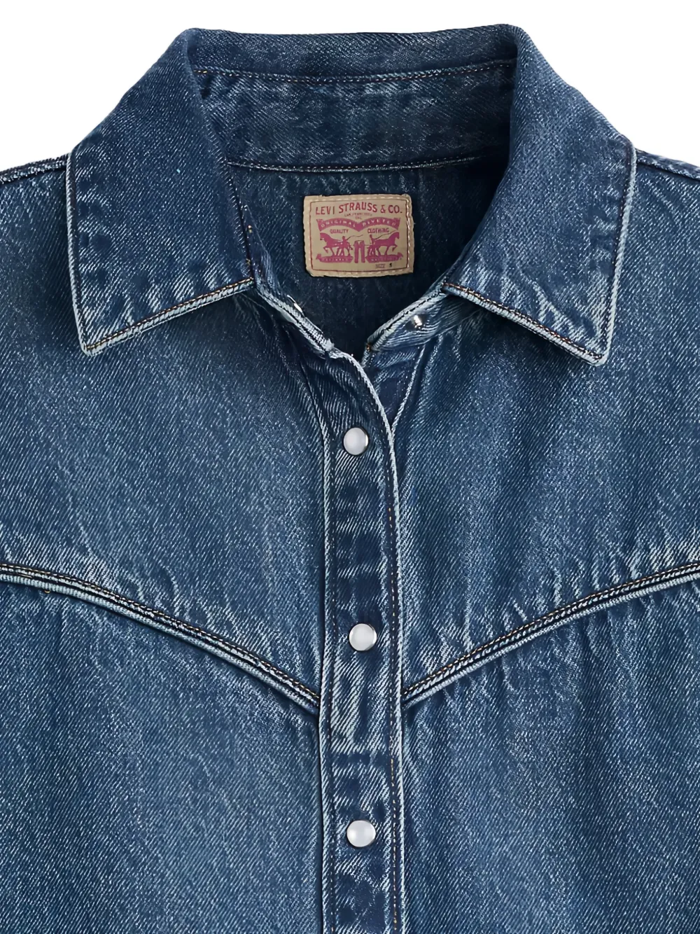 Levi's Logan denim overhemd met korte mouwen Blauw
